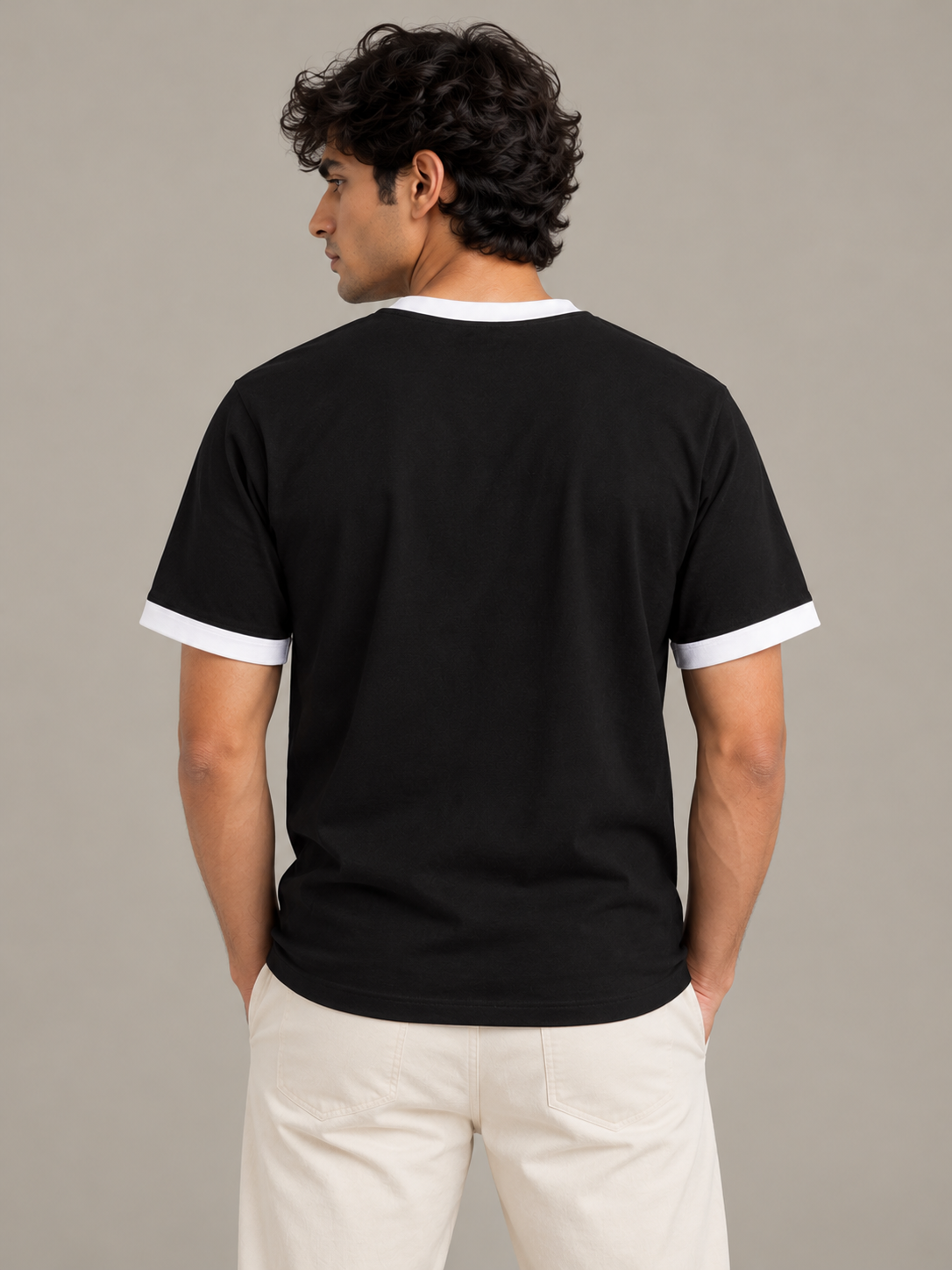 Classy Contrast Trim Tee